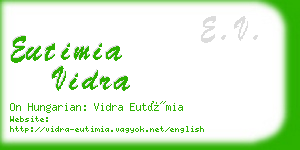 eutimia vidra business card